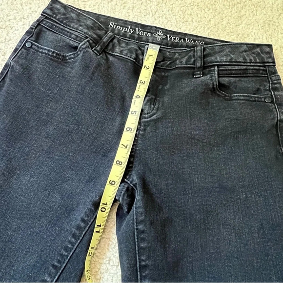 Simple Vera Wang Womens Pants 4 Mid-Rise‎ Black Denim Jeans Casual Streetwear - Picture 10 of 12